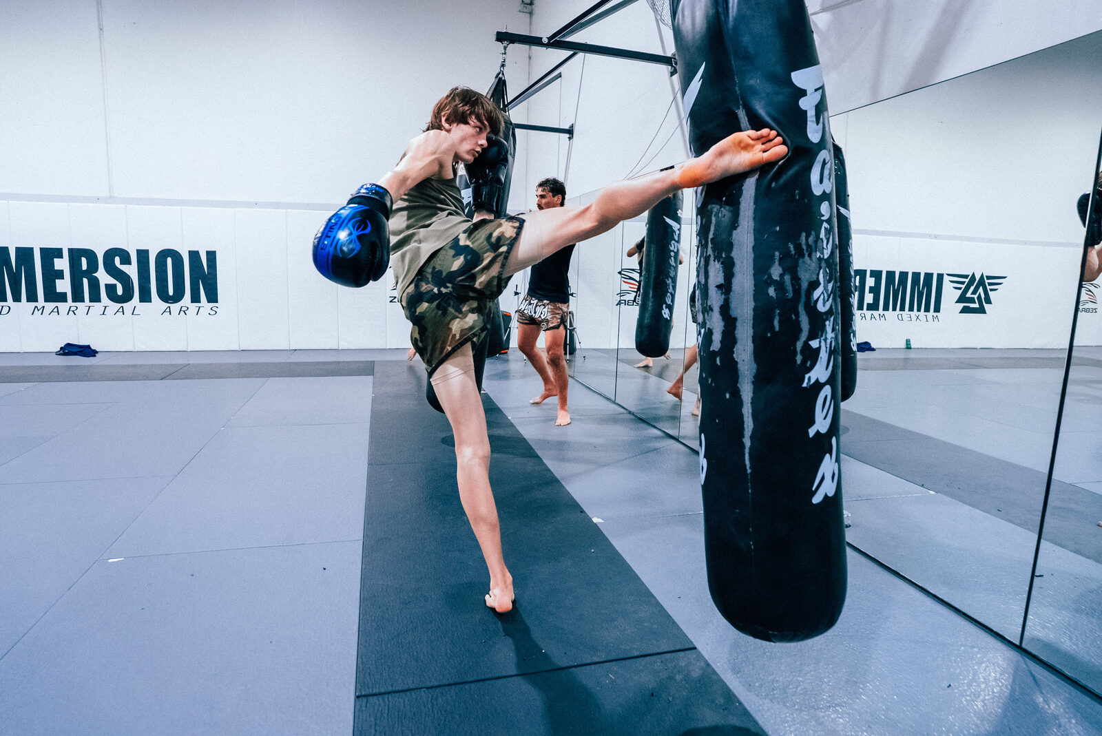 Student working bag rounds in a CPT class