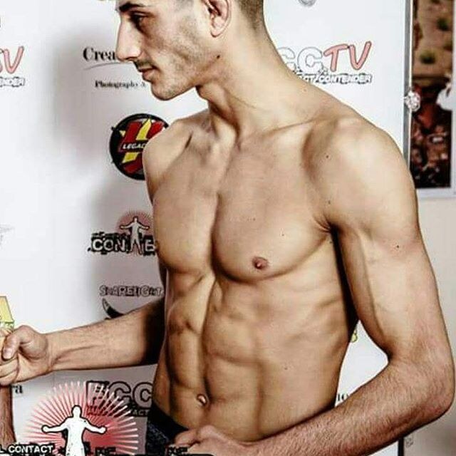 Sotir Kichukov on the scales at fight week weigh in